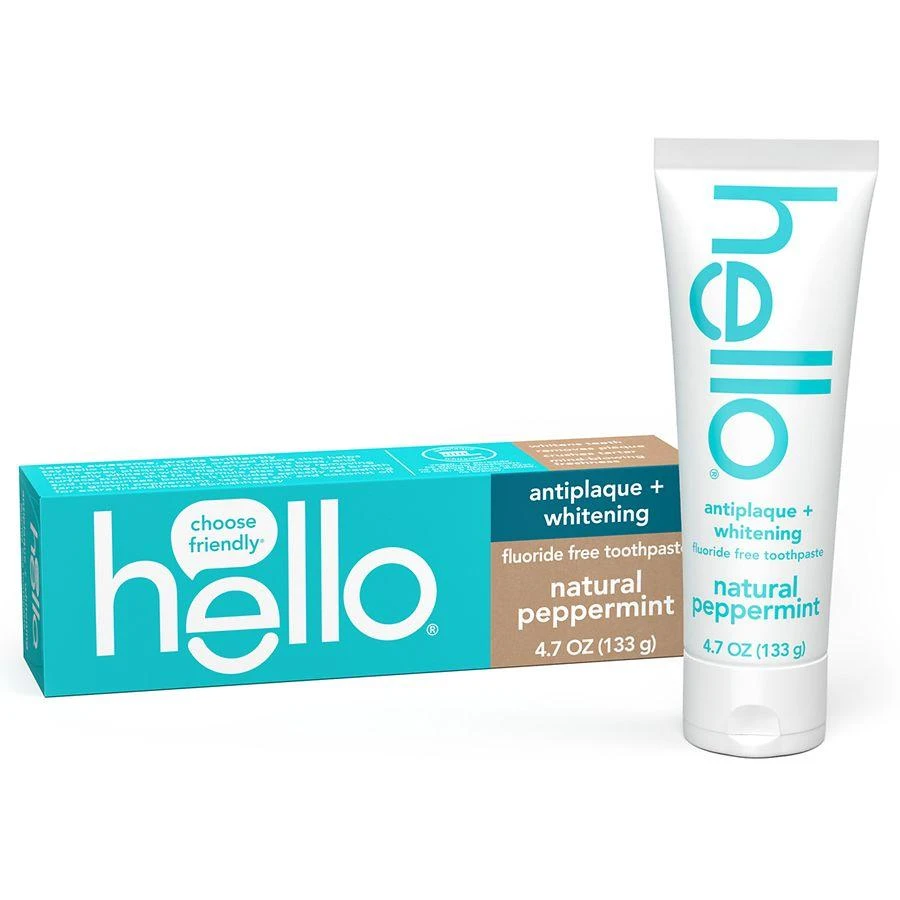 商品Hello|Fluoride Free Toothpaste, Antiplaque + Whitening Tea Tree,价格¥50,第1张图片