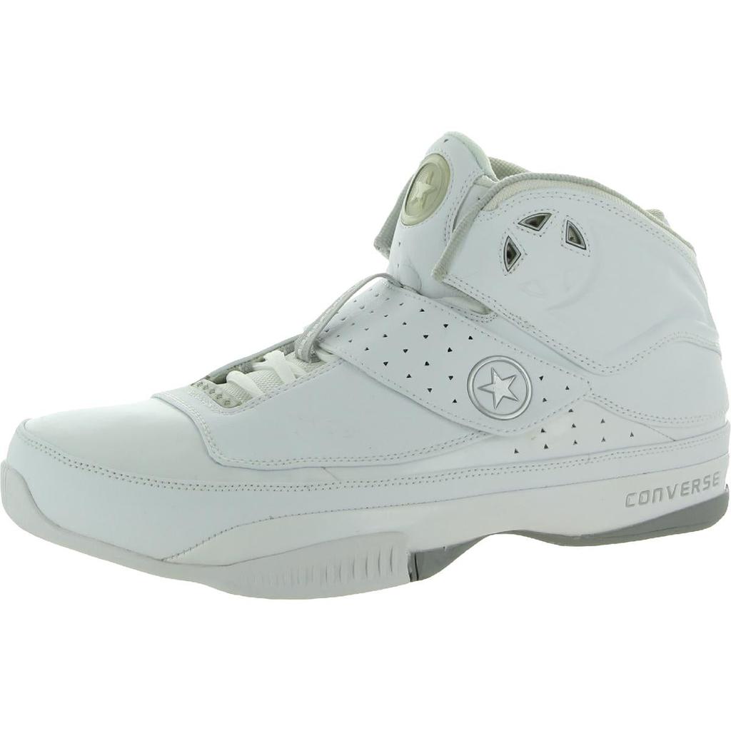 Converse Mens 099 Mid Faux Leather Sport Athletic and Training Shoes商品第1张图片规格展示