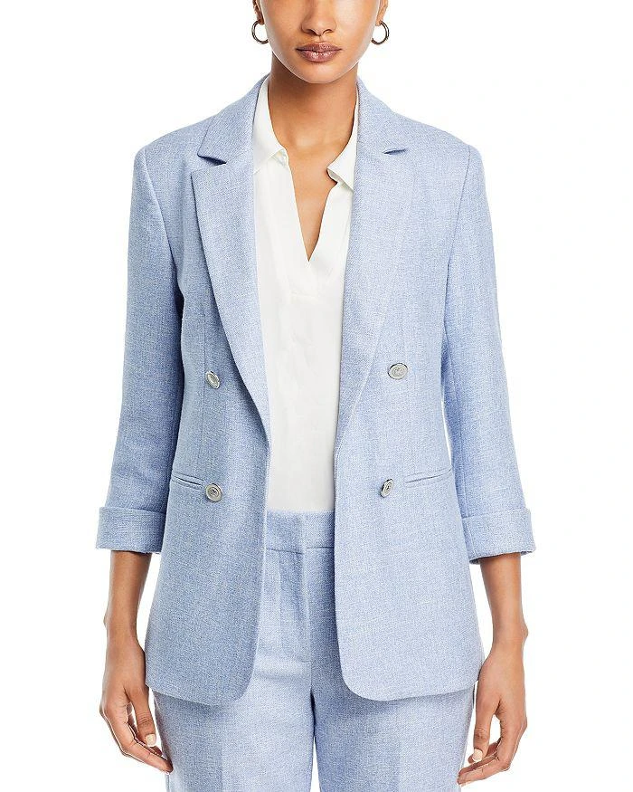 商品Tahari|Notch Collar Folder Cuff Blazer,价格¥819,第1张图片