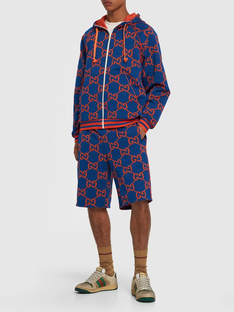 商品Gucci|Gg Technical Jacquard Hooded Sweatshirt,价格¥16833,第1张图片详细描述