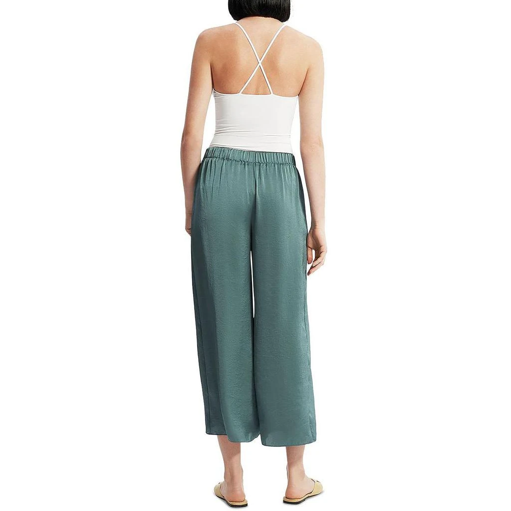 商品Theory|Theory Womens Easy Satin Elastic Waist Wide Leg Pants,价格¥350,第2张图片详细描述
