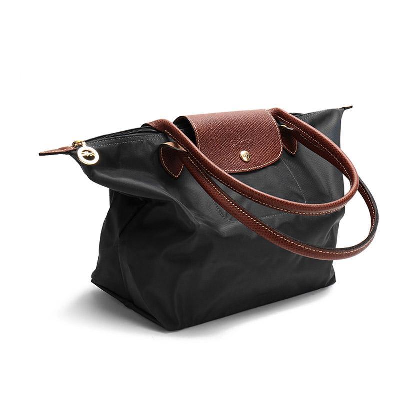 商品[国内直发] Longchamp|珑骧 LONGCHAMP 女士LE PLIAGE系列小号黑色织物长柄可折叠手提单肩包饺子包 L2605 089 001,价格¥561,第4张图片详细描述