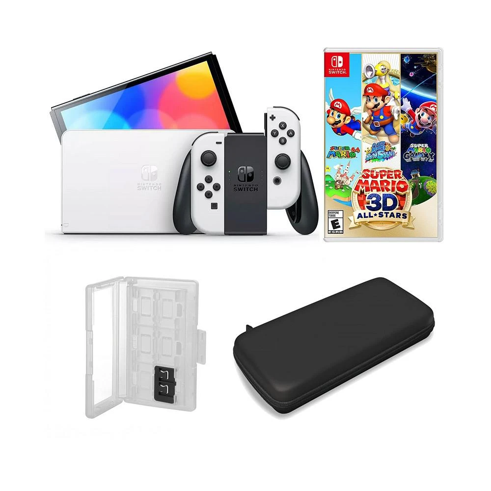 商品Nintendo|Switch OLED in White w/ Super Mario 3D All Stars & Acc,价格¥3514,第1张图片