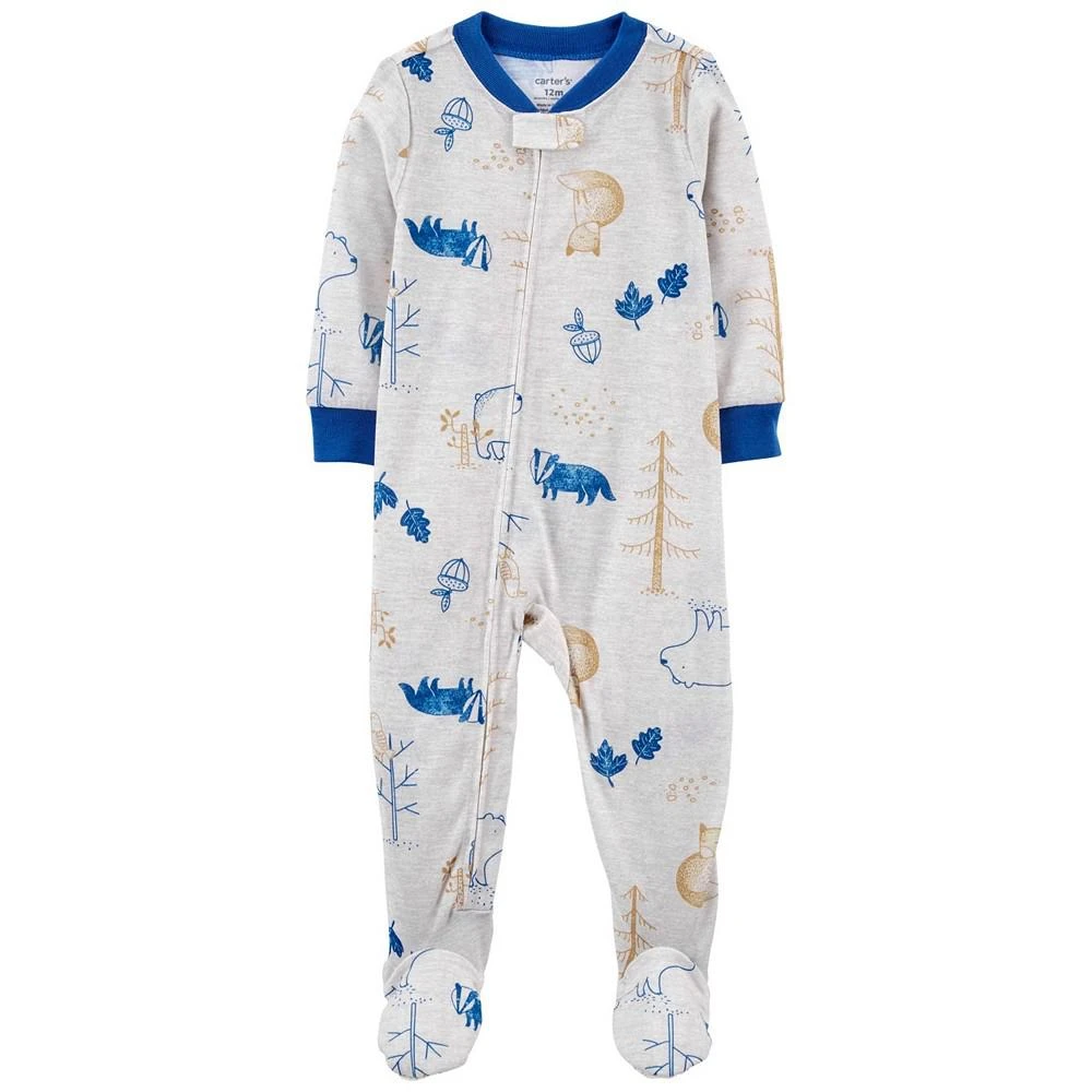 商品Carter's|Baby Boys One Piece Woodlands Loose Fit Footie Pajama,价格¥148,第1张图片