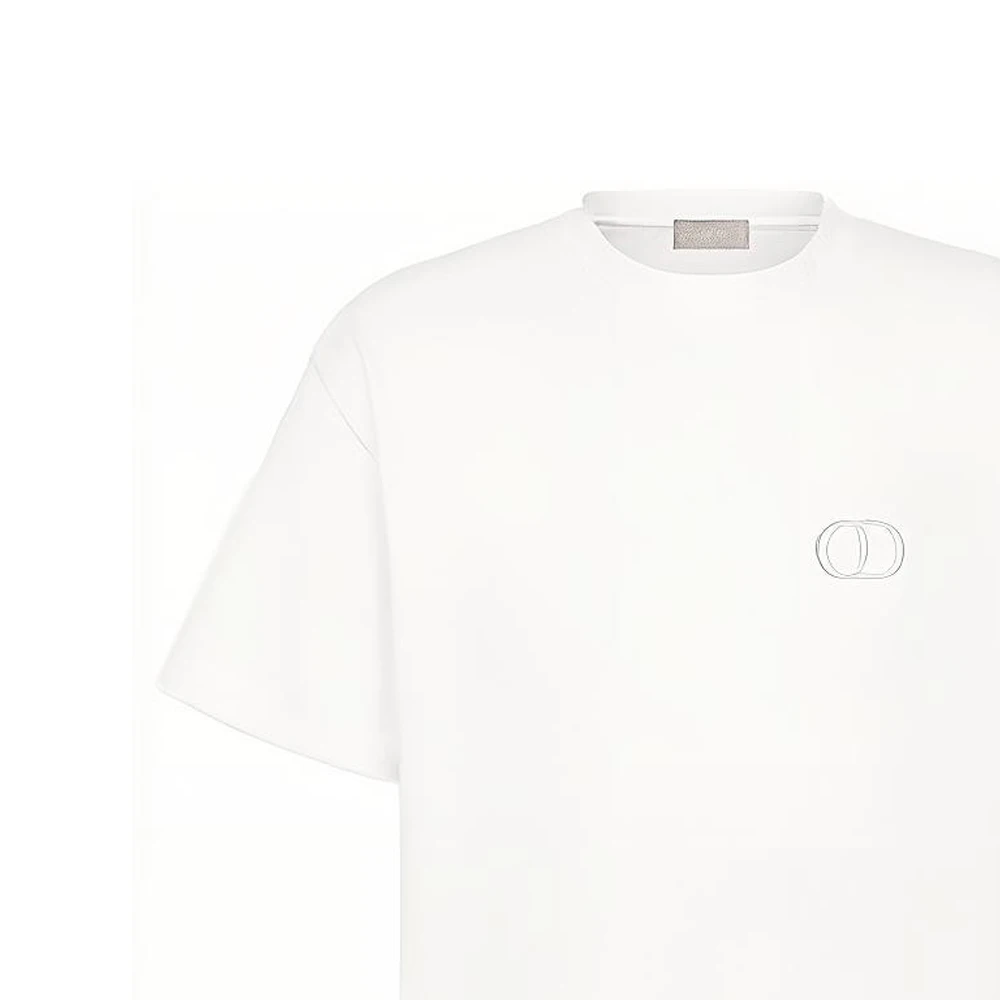 商品[国内直发] Dior|迪奥 SS22 纯色Logo刺绣休闲圆领短��袖T恤 男款 白色,价格¥4598,第8张图片详细描述