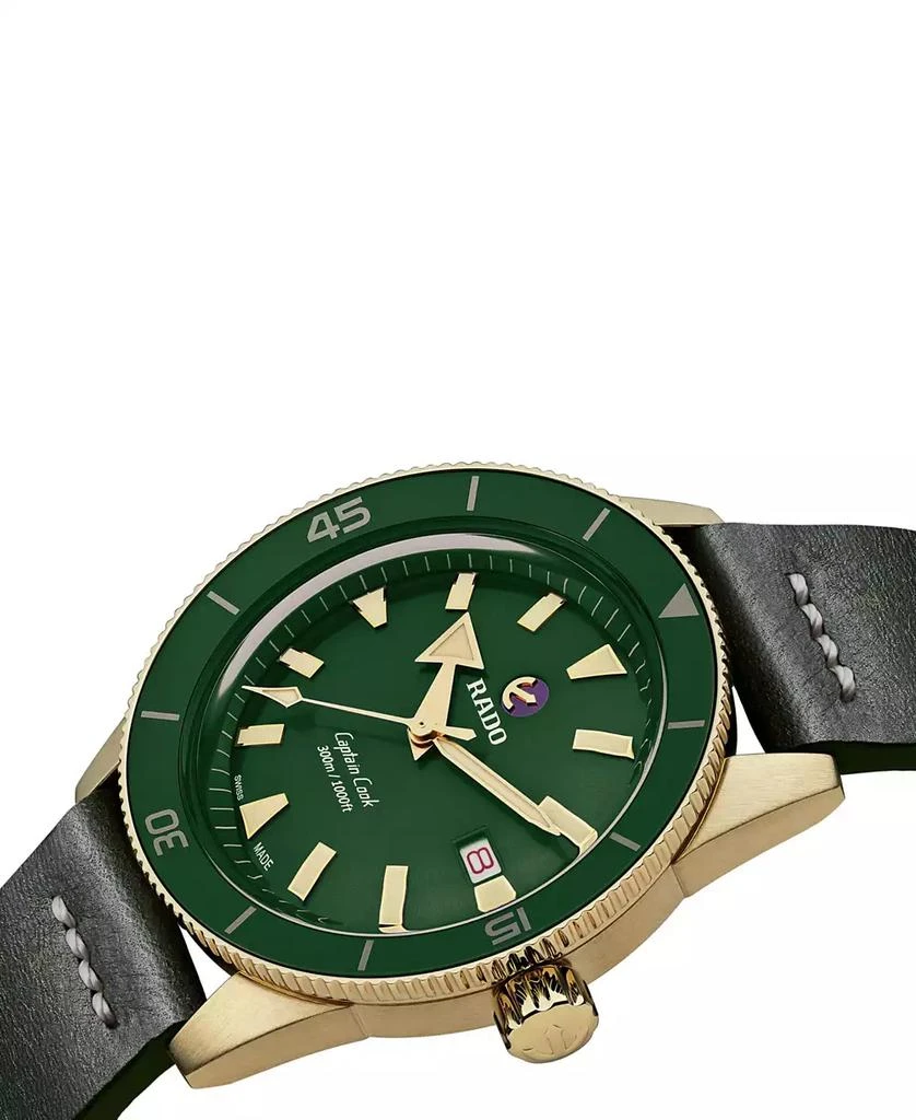 商品Rado|Captain Cook Men's Automatic Green Stainless Steel Strap Watch 42 mm,价格¥22720,第3张图片详细描述