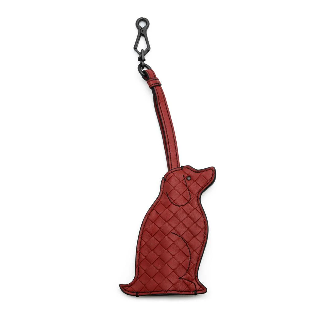 商品Bottega Veneta|Bottega Veneta Intrecciato Red Leather Key Chain 513933-V001N-6470,价格¥1466,第2张图片详细描述