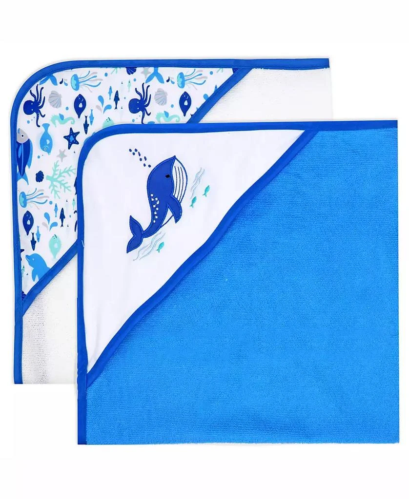 商品buba baby|Boys and Girls 2 Pack Embroidered Hooded Bath Towel and Wash Cloth Set,价格¥264,第2张图片详细描述