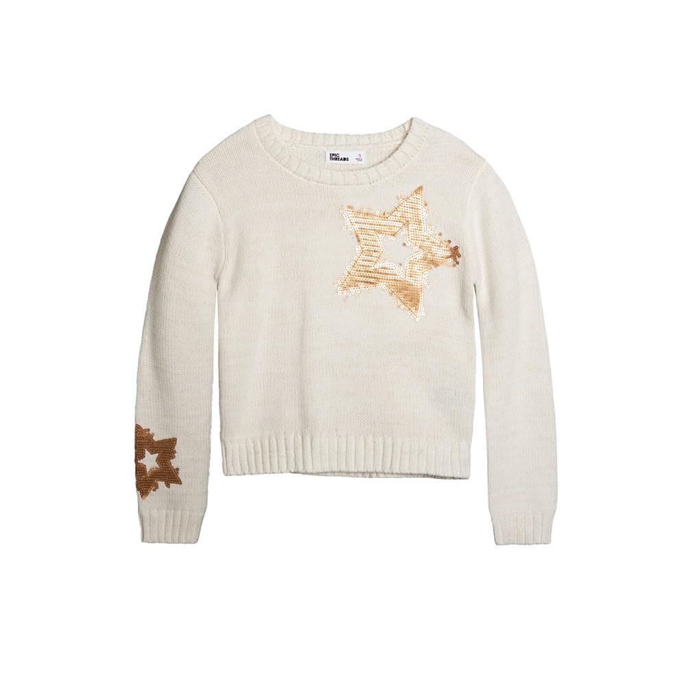 商品Epic Threads|Little Girls Long Sleeves Star Sweater,价格¥278,第1张图片