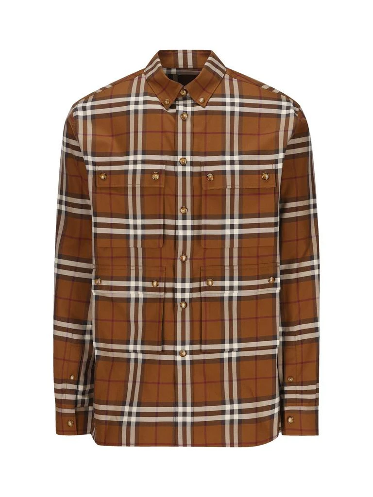 商品Burberry|Burberry Checked Long-Sleeved Shirt,价格¥4010,第1张图片