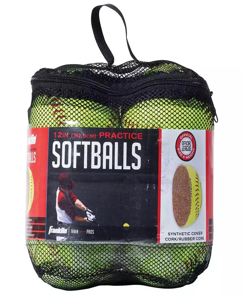 商品Franklin|4 Official League Yellow Softballs,价格¥225,第2张图片详细描述