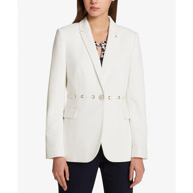 商品Tommy Hilfiger|Textured Lace-Through Blazer,价格¥673,第4张图片详细描述