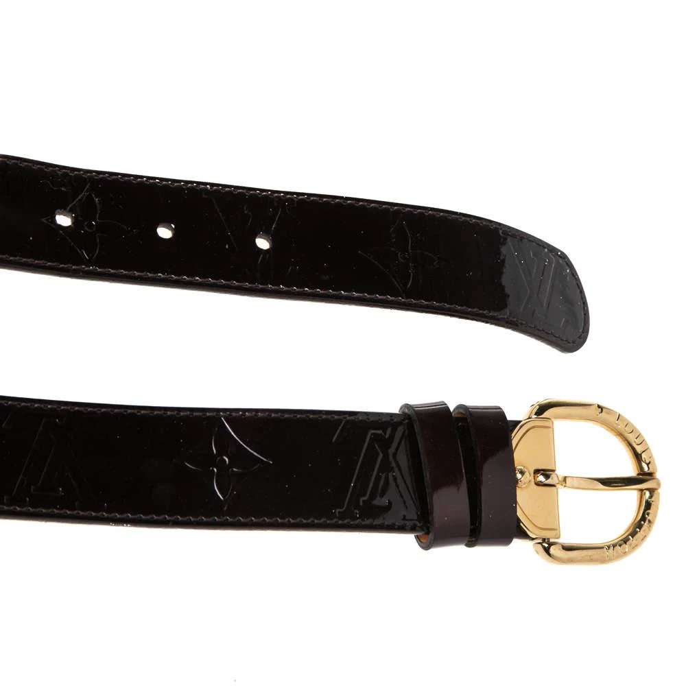商品[二手商品] Louis Vuitton|Louis Vuitton Amarante Monogram Vernis Patent Leather Buckle Belt 90CM,价格¥1408,第4张图片详细描述