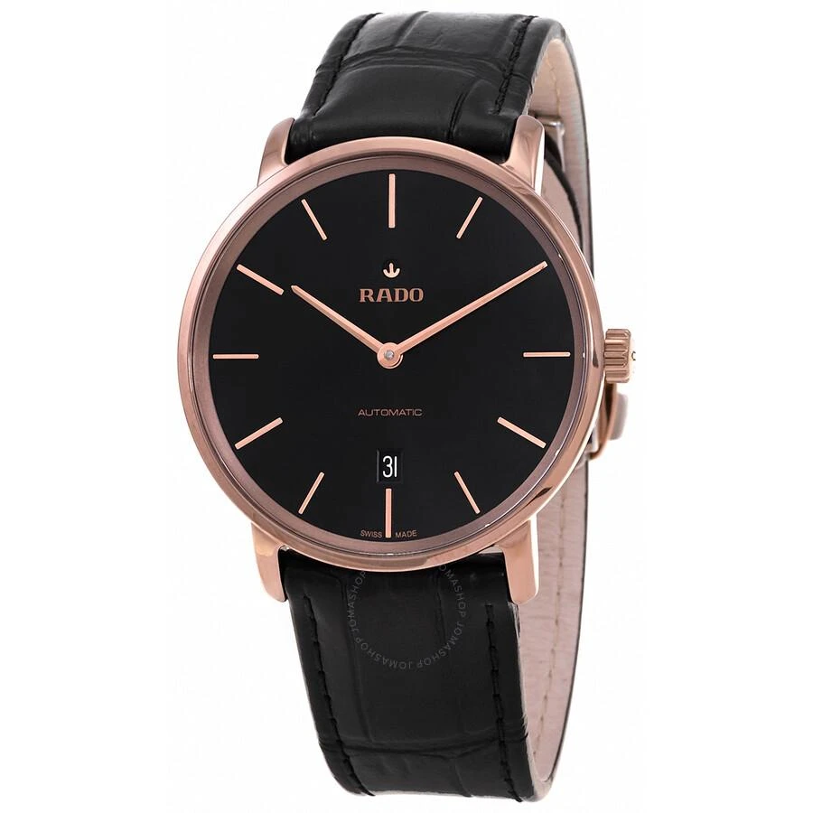 商品Rado|DiaMaster Thinline Automatic Black Dial Men's Watch R14068166,价格¥11393,第1张图片
