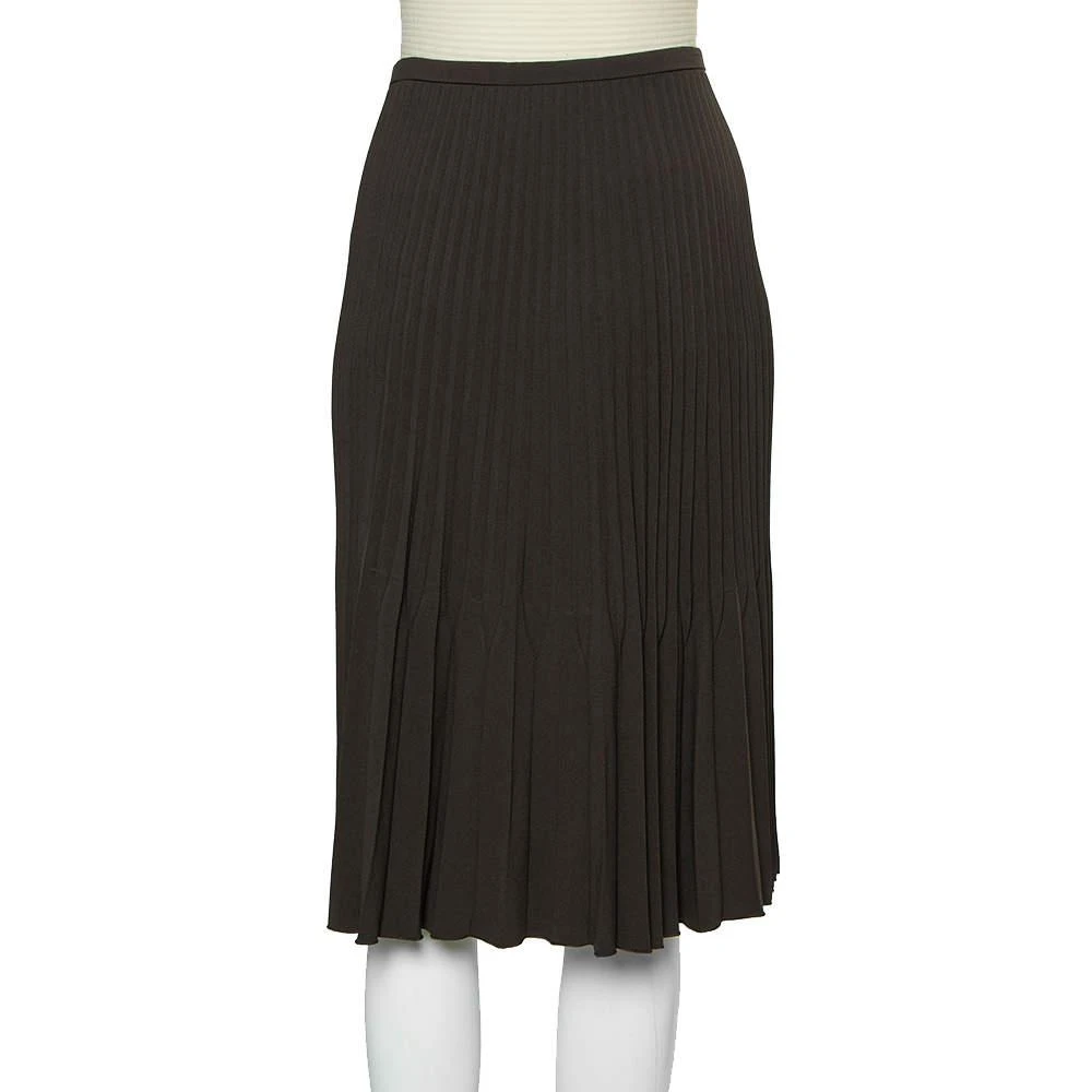 商品[二手商品] Burberry|Burberry Dark Green Crepe Pleated Short Skirt L,价格¥1594,第3张图片详细描述