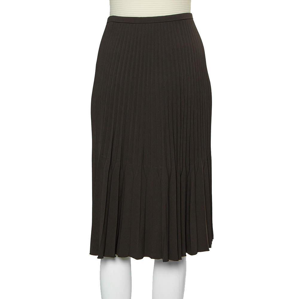 商品[二手商品] Burberry|Burberry Dark Green Crepe Pleated Short Skirt L,价格¥1486,第5张图片详细描述