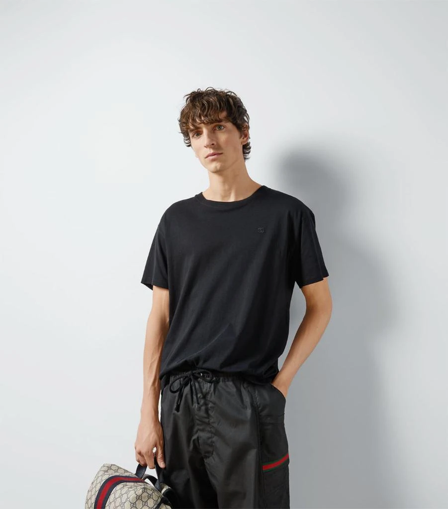 商品Gucci|Embroidered Double G T-Shirt,价格¥3862,第3张图片详细描述