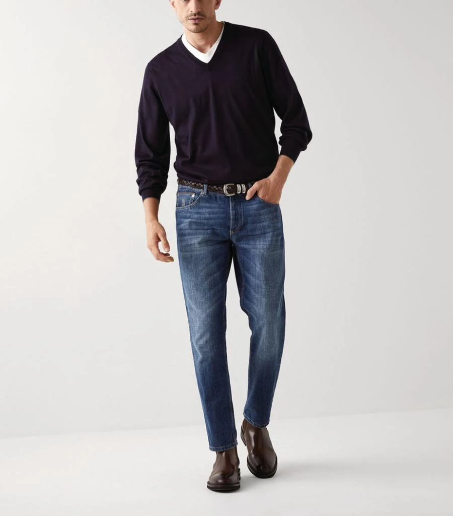 商品Brunello Cucinelli|Cashmere-Silk V-Neck Sweater,价格¥8436,第4张图片详细描述