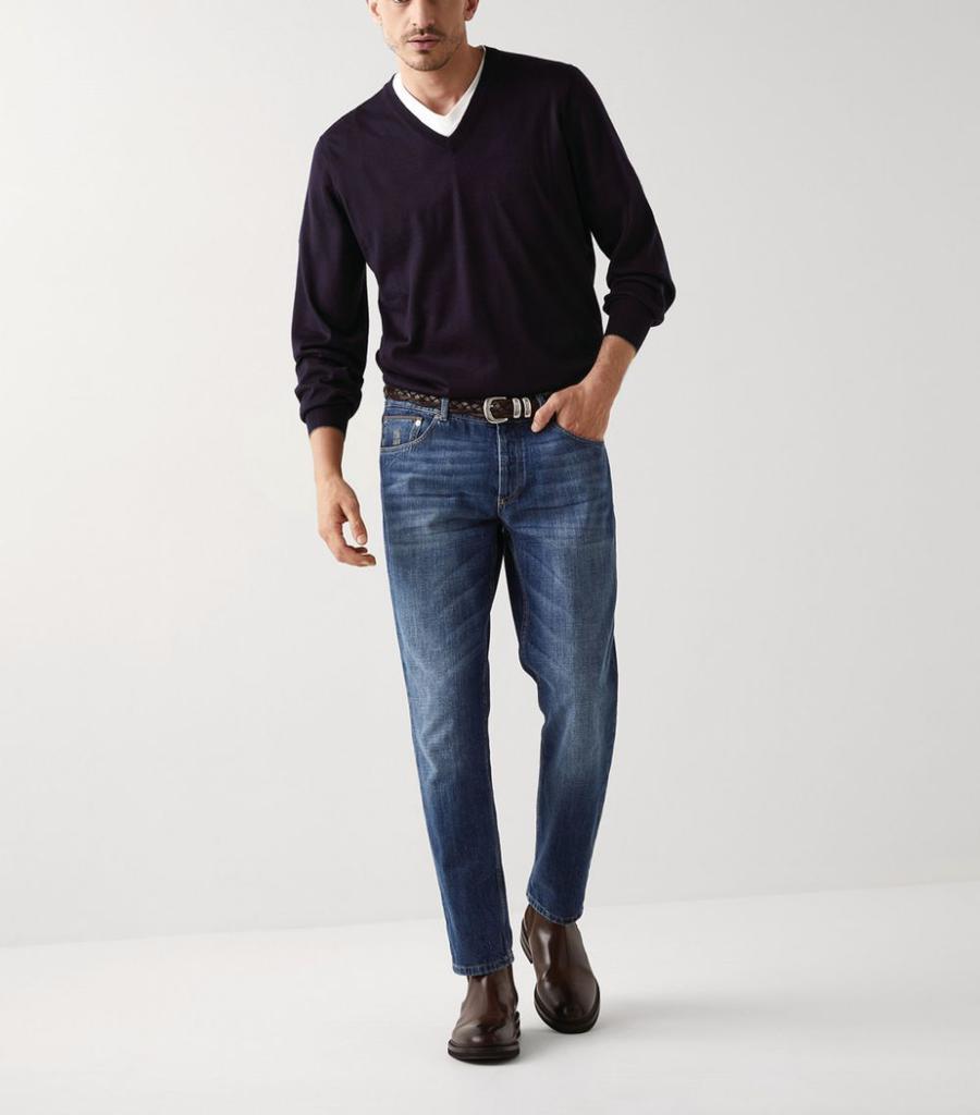 商品Brunello Cucinelli|Cashmere-Silk V-Neck Sweater,价格¥8101,第6张图片详细描述