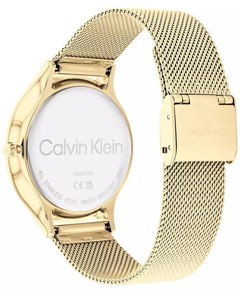 商品Calvin Klein|Gold-Tone Mesh Bracelet Watch 38mm,价格¥718,第3张图片详细描述