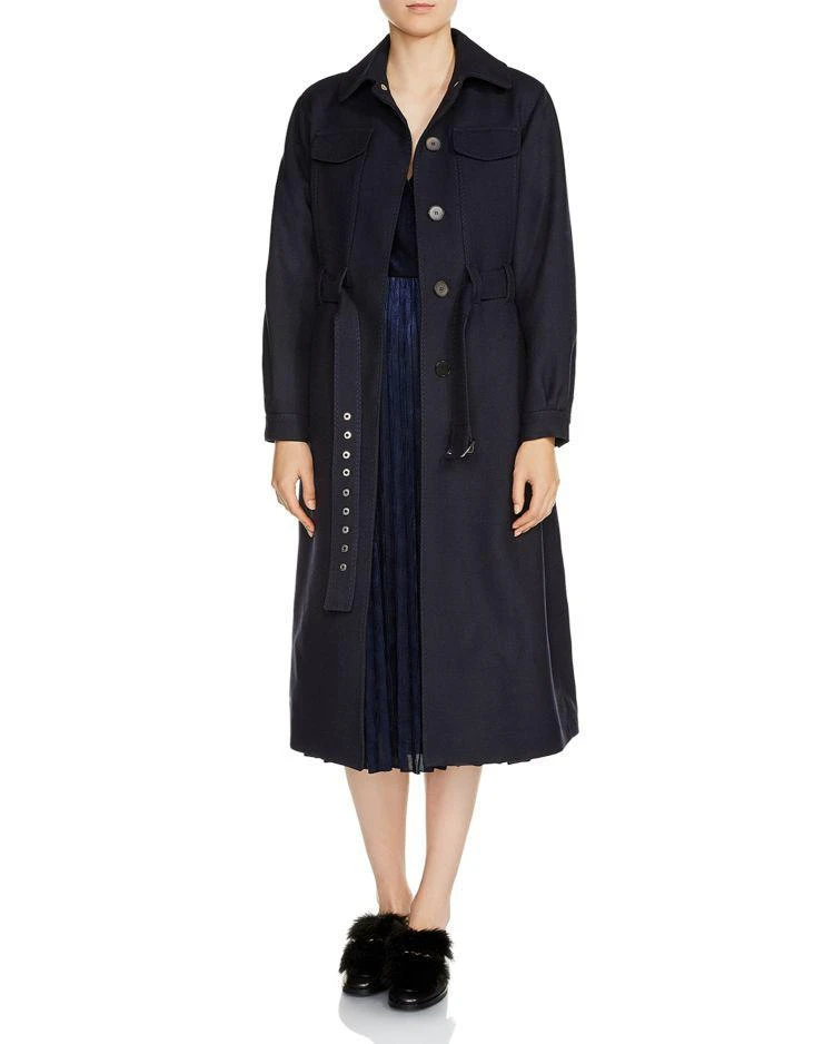商品Maje|Ginta Belted Wool Coat,价格¥3350,第1张图片