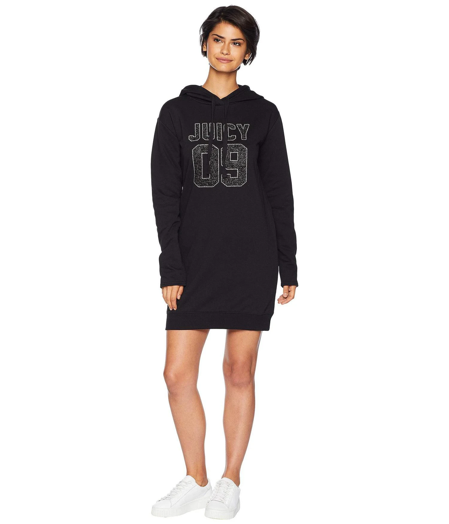 商品Juicy Couture|Juicy 09 Logo Fleece Hooded Dress,价格¥234,第1张图片