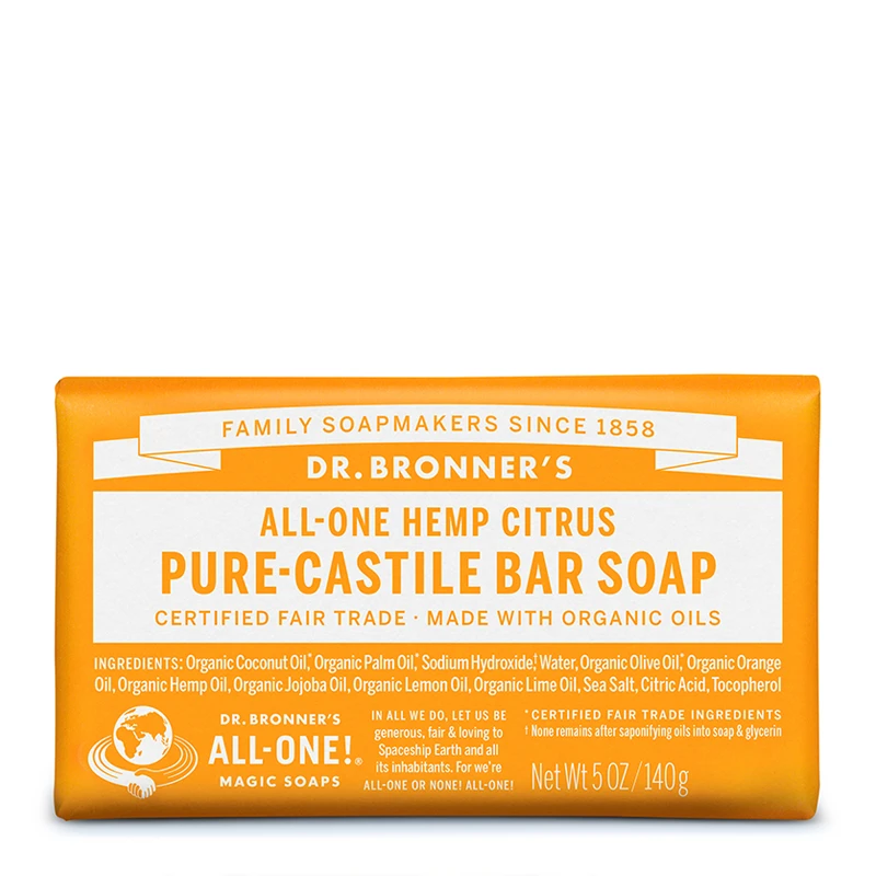商品Dr. Bronner's|Dr Bronner's 布朗博士 柑橘多效香皂 140g,价格¥67,第1张图片