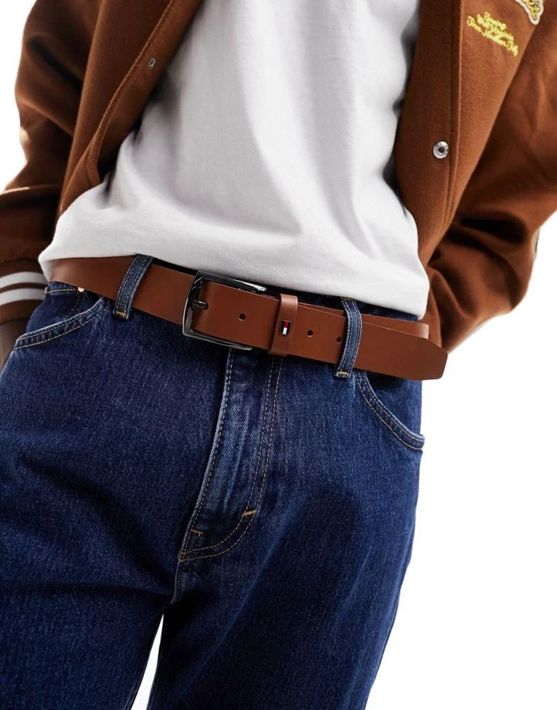 商品Tommy Hilfiger|Tommy Hilfiger denton 3.5 belt in cognac,价格¥374,第1张图片