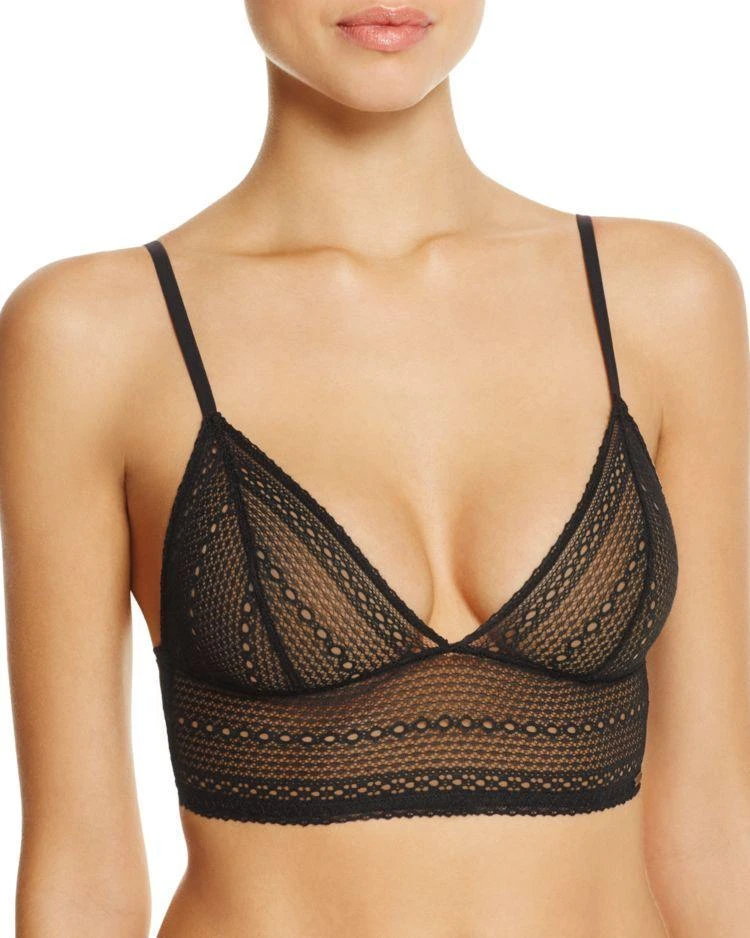 商品Calvin Klein|Sheer Lace Triangle Bralette,价格¥143,第1张图片