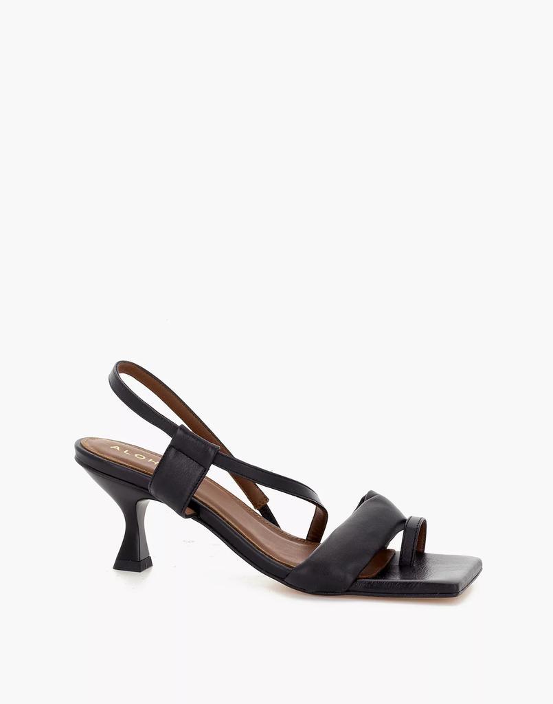 商品Madewell|ALOHAS Leather Asymmetrical Sandals in Black,价格¥1197,第4张图片详细描述
