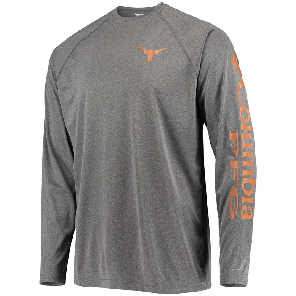 商品Columbia|Men's Charcoal Texas Longhorns PFG Terminal Tackle Omni-Shade Long Sleeve T-shirt,价格¥332,第3张图片详细描述