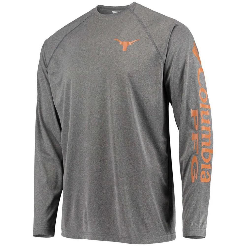 商品Columbia|Men's Charcoal Texas Longhorns PFG Terminal Tackle Omni-Shade Long Sleeve T-shirt,价格¥337,第3张图片详细描述