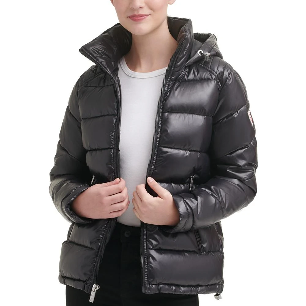 商品GUESS|Women's High-Shine Hooded Puffer Coat,价格¥1675,第1张图片