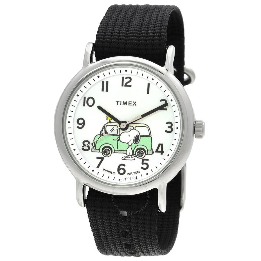 商品Timex|Weekender x Peanuts Van Quartz White Dial Watch TW2Y11800JT,价格¥363,第1张图片