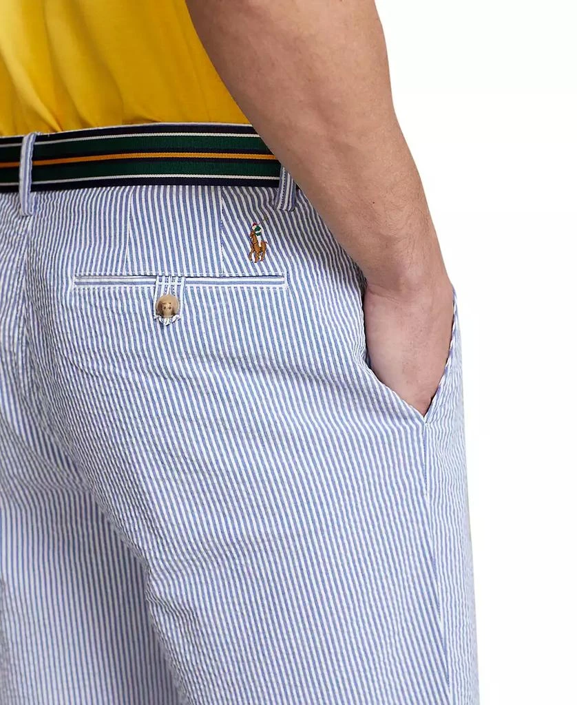 商品Ralph Lauren|Men's 9-1/4-Inch Stretch Classic-Fit Seersucker Shorts,价格¥447,第3张图片详细描述