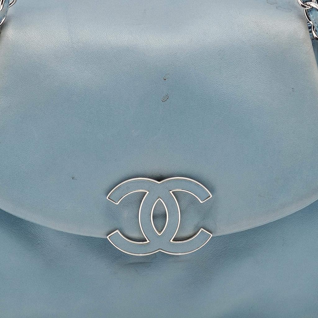 商品[二手商品] Chanel|Chanel Light Blue Leather Sensual CC Accordion Flap Bag,价格¥8370,第7张图片详细描述