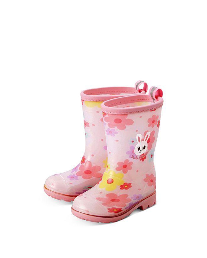 商品Miki House|Girls' Flower Print Rain Boots – Toddler, Walker,价格¥681,第1张图片