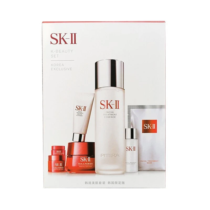 商品[国内直发] SK-II|SK2/SKII/SK-II韩流美肌面部护肤套装7件套礼盒神仙水230ml/前男友面膜/洁面乳/大红瓶面霜80g/眼霜限量套装,价格¥2454,第1张图片