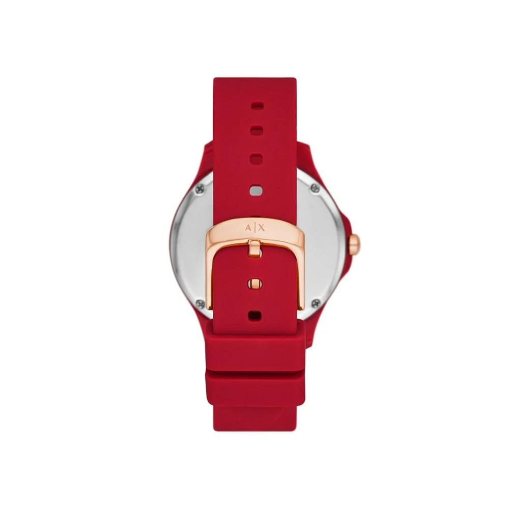 商品Armani Exchange|Women's in Red with Silicone Strap Watch 38mm,价格¥901,第3张图片详细描述