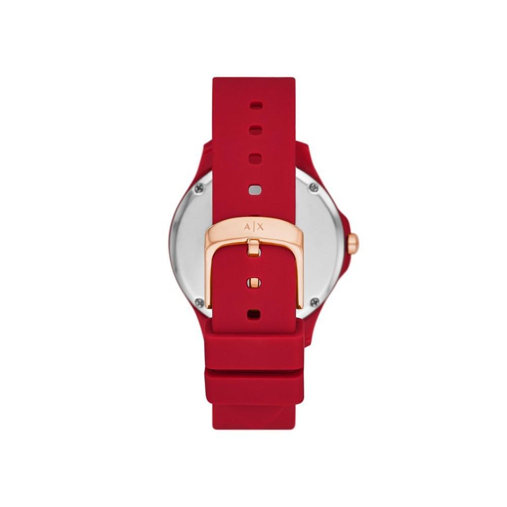 商品Armani Exchange|Women's in Red with Silicone Strap Watch 38mm,价格¥886,第5张图片详细描述