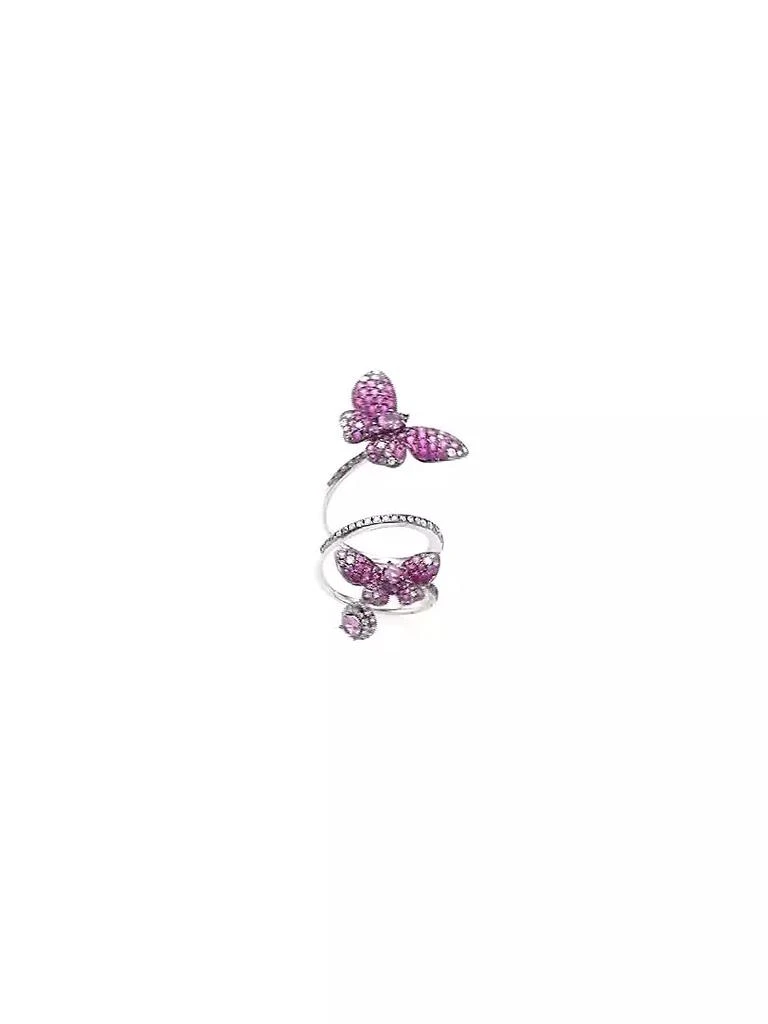 商品Stéfère|Butterfly 18K White Gold, Pink Sapphire &amp; 0.38 TCW Diamond Wrap Ring,价格¥74216,第1张图片