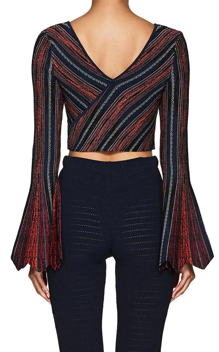 商品Ronny Kobo|Mantha Wrap Crop Top,价格¥523,第2张图片详细描述