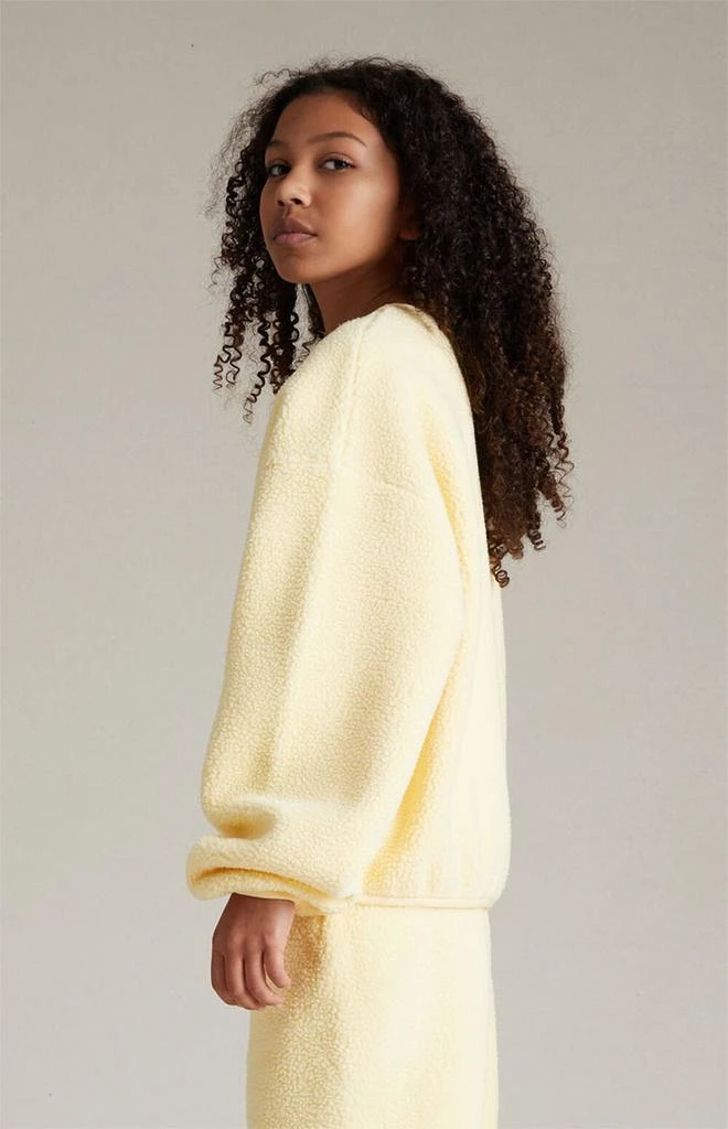 商品Essentials|Essentials Garden Yellow Polar Fleece Crew Neck Sweatshirt,价格¥502,第2张图片详细描述