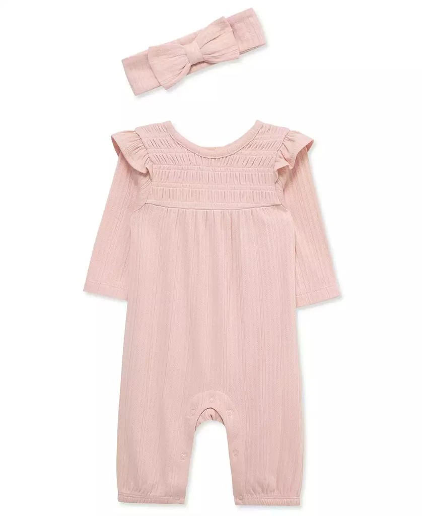 商品Little Me|Baby Girls Jumpsuit & Headband Set,价格¥236,第1张图片