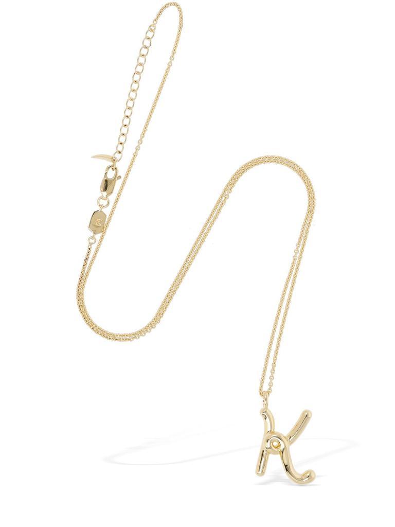 商品Missoma|Curvy Molten "k" Pendant Necklace,价格¥810,第4张图片详细描述