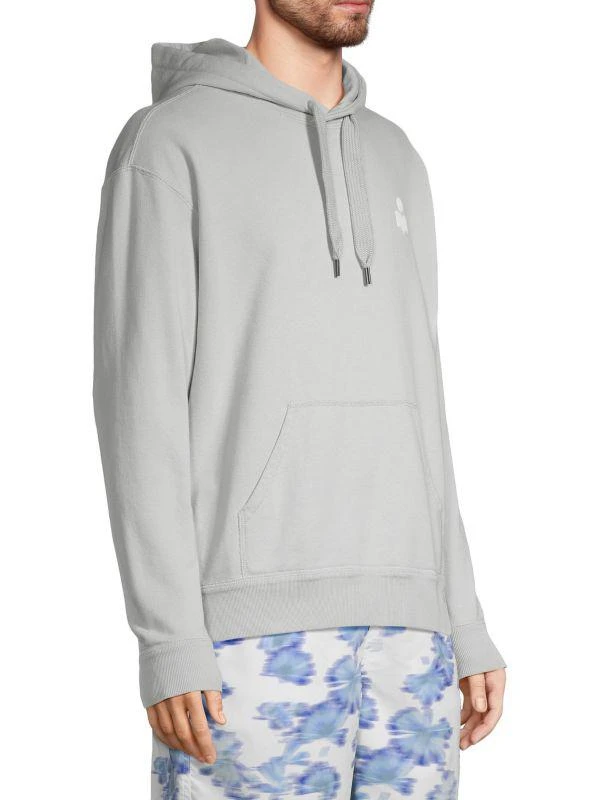 商品Isabel Marant|Malek Logo Cotton-Blend Hoodie,价格¥1345,第3张图片详细描述