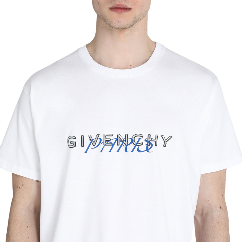Givenchy 纪梵希 男士白色短袖T恤 BM70WW3002-100商品第2张图片规格展示
