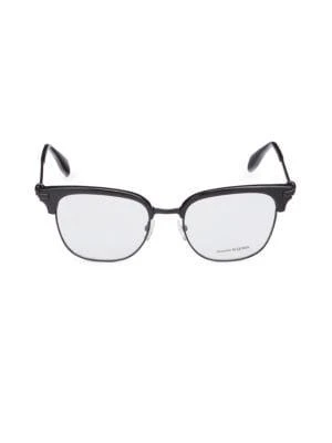 商品Alexander McQueen|53MM Clubmaster Optical Glasses,价格¥1028,第1张图片