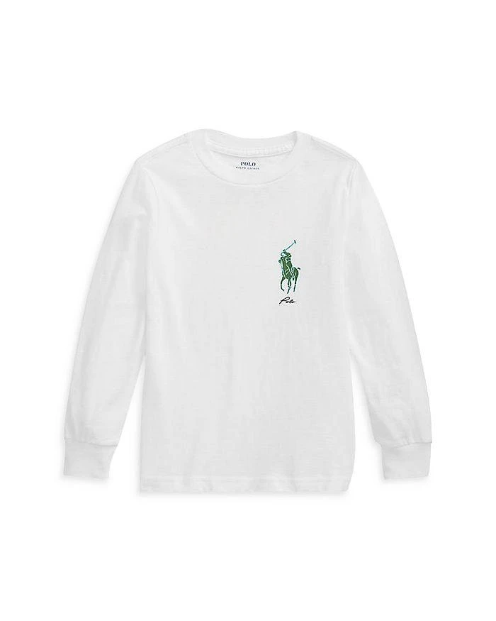 商品Ralph Lauren|Boys' Long Sleeve Cotton Big Pony Tee - Little Kid,价格¥178,第1张图片