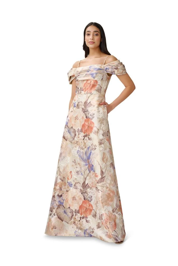 商品Aidan Mattox|Off shldr pleated bodice gown,价格¥3682,第5张图片详细描述